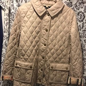 Burberry Quilted Coat (Tan/Canvas)